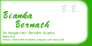 bianka bernath business card