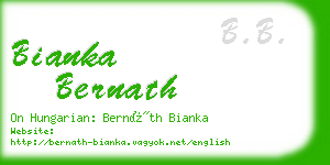 bianka bernath business card